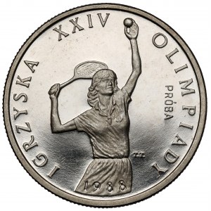 Próba NIKIEL 200 złotych 1987 Igrzyska XXIV Olimpiady - Tenisistka