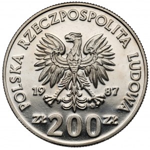 Próba NIKIEL 200 złotych 1987 Igrzyska XXIV Olimpiady - Tenisistka