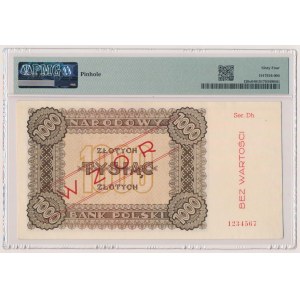 1.000 złotych 1945 - WZÓR - Ser.Dh 1234567