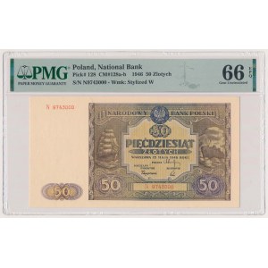50 złotych 1946 - duża litera - N