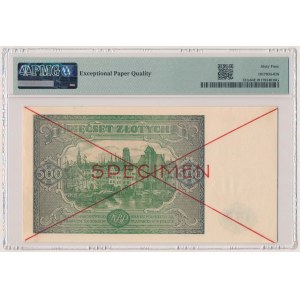 500 złotych 1946 - SPECIMEN - A 1234567 8900000