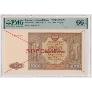 1.000 złotych 1946 - SPECIMEN - A. 1234567
