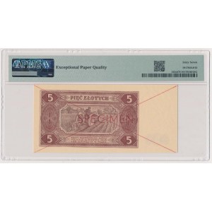 5 złotych 1948 - SPECIMEN - AL 1234567