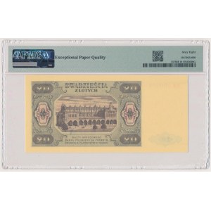 20 złotych 1948 - HM 9702... papier PLASTYFIKOWANY kremowy