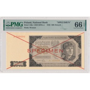 500 złotych 1948 - SPECIMEN - A