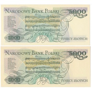 5.000 zł 1982 - CK i 5.000 zł 1986 - BS (2szt)