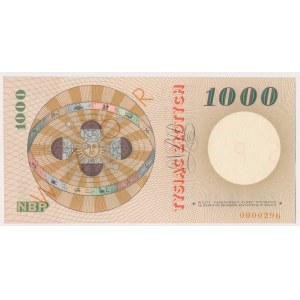 1.000 złotych 1965 - SPECIMEN - A 0000000