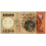 1.000 złotych 1965 - SPECIMEN - G 0000000 nr wzoru 0000009 - brak nadruków NBP - UNIKALNY