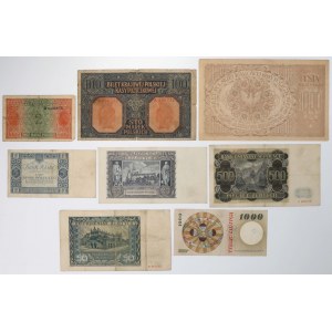 Zestaw banknotów polskich 1916-1965 (8szt)