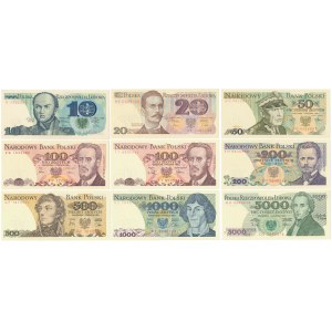 Zestaw 10-5.000 zł 1982-1988 (9szt)