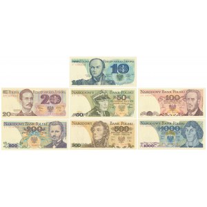 Zestaw 10-1.000 zł 1982-1988 (7szt)