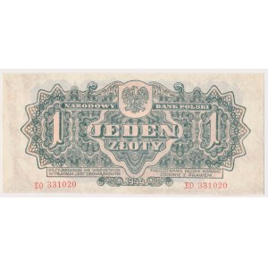 1 złoty 1944 ...owym - EO - przycięty dolny margines