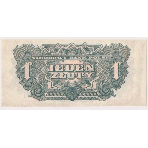 1 złoty 1944 ...owym - EO - przycięty dolny margines