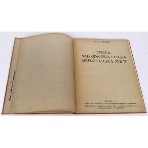 Studia nad gdańską sztuką medalierską XVII w., M. Gumowski