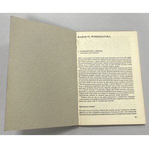 Numizmatyka grecka, A. Krzyżanowska - wycinek w oprawie