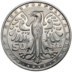 Próba NIKIEL 50 złotych 1972 Chopin (duża głowa)