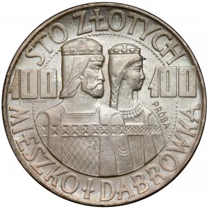 Próba SREBRO 100 złotych 1966 Mieszko... półpostacie