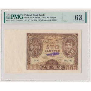 100 złotych 1932 - ze stemplem unieważniającym - WERTLOS