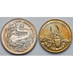 2 złote 1995-1997 Sum i Jelonek Rogacz - zestaw (2szt)