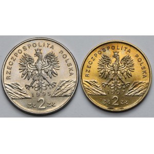 2 złote 1995-1997 Sum i Jelonek Rogacz - zestaw (2szt)