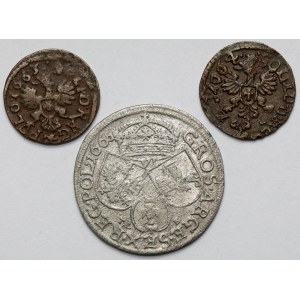 Jan II Kazimierz, Szóstak i Boratynki 1660-1664 - zestaw (3szt)