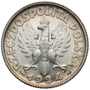 Kobieta i kłosy 2 złote 1924 Paryż