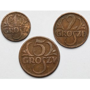 1-5 groszy 1928 - zestaw (3szt)
