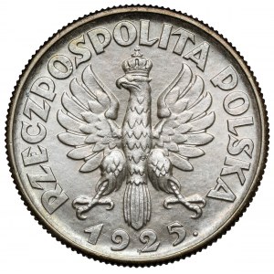 Kobieta i kłosy 2 złote 1925 z kropką, Londyn