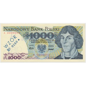 1.000 zł 1975 - WZÓR - A 0000000 - No.0466