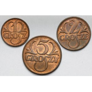 1-5 groszy 1939 - zestaw (3szt)