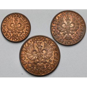 1-5 groszy 1939 - zestaw (3szt)