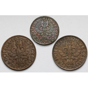 1-2 grosze 1931-1932 - zestaw (3szt)