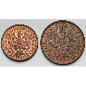 1 i 2 grosze 1935 - zestaw (2szt)