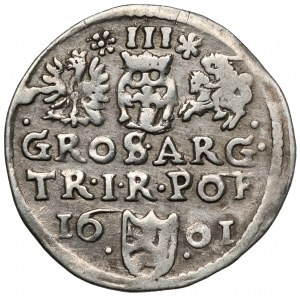 Zygmunt III Waza, Trojak Wschowa 1601 - F w wierszu
