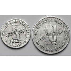 Getto Łódź, 5 i 10 marek 1943 Al - zestaw (2szt)