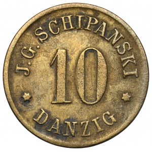 Gdańsk, J. G. Schipanski, Żeton o nominale 10