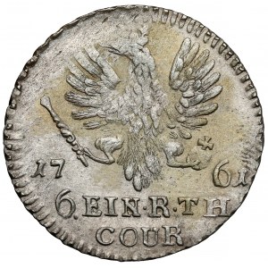 Elżbieta, 1/6 talara dla Prus 1761, Królewiec - rzadkie