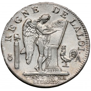 Francja, Ludwik XVI, 1/2 ecu 1792-A, Paryż