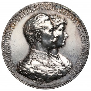 Prusy, Medal zaślubinowy 1890 - małżeństwo Wilhelma II z Augustą Wiktorią