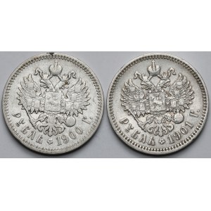 Rosja, Ruble 1900 i 1901 - zestaw (2szt)