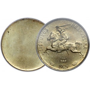 Litwa, PRÓBA, 1 vienas centas 1925 - odbitka awersu