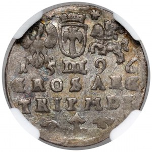 Zygmunt III Waza, Trojak Wilno 1596 - Chalecki - b. rzadki