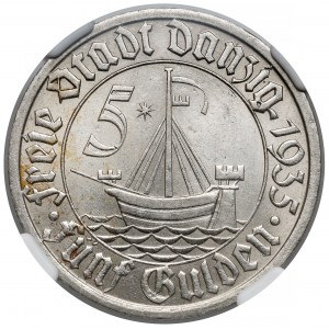 Gdańsk, 5 guldenów 1935 Koga