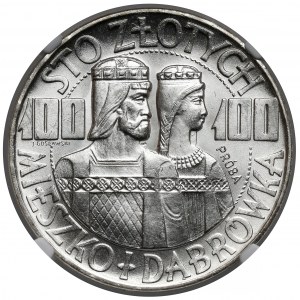 Próba SREBRO 100 złotych 1966 Mieszko i Dąbrówka - półpostacie