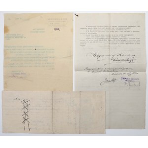 Skrypt Dłużny, Weksel i pismo Banku Ziemiańskiego 1914-1921 (3szt)
