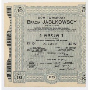 BRACIA JABŁKOWSCY Dom Towarowy, 10 zł 1925