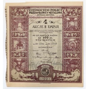Zjednoczeni Polscy Przemysłowcy Metalowi, Em.2, 4x 25 zł 1927