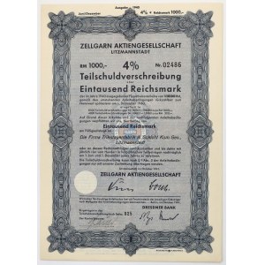 Litzmannstadt (Łódź), Zellgarn Aktiengesellschaft, 1.000 rmk 1941