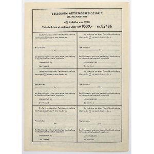Litzmannstadt (Łódź), Zellgarn Aktiengesellschaft, 1.000 rmk 1941