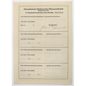 Blechhammer (Blachowania Śląska), Oberschlesische Hydrierwerke... 1.000 rmk 1942